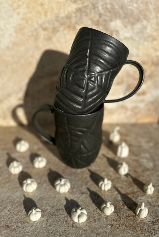 Spider Web Mug - Matte Black