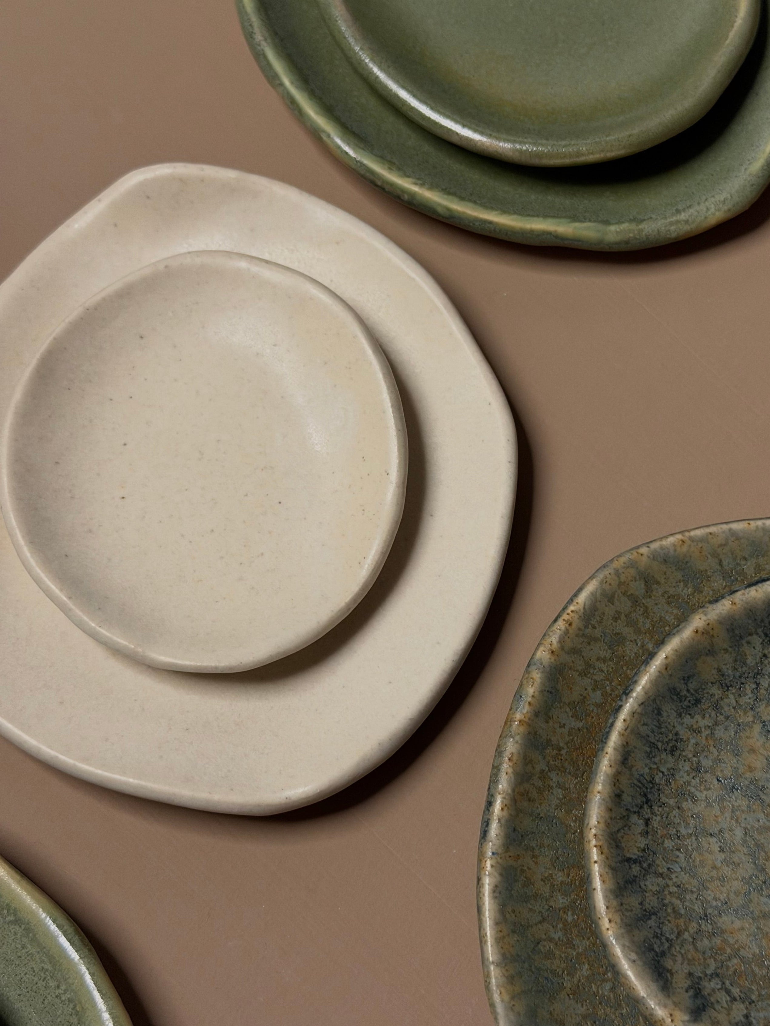 Satin Cream Tiny Dish Set